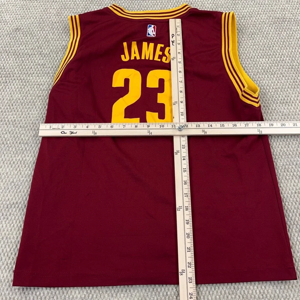 Cleveland Cavaliers LeBron James‎ Jersey Youth Large Maroon Yellow Adidas Boys *